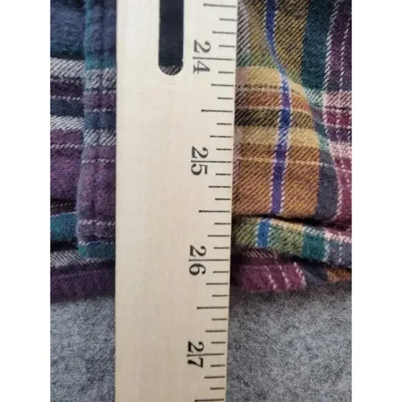 J Crew Flannel Shirt Mens Medium Multicolor Plaid Classic Fit - Picture 9 of 9